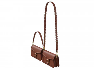 Tabby Ornament Shoulder Bag Brown Modelo 3D