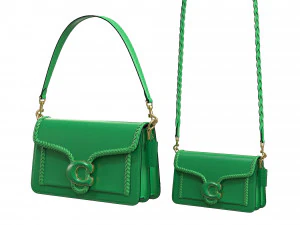 Tas Bahu Ornamen Tabby Coklat Model 3D