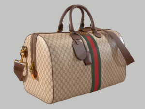 Ophidia GG Brown medium travel duffle bag 3D Model