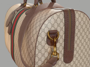 Ophidia GG Brown medium travel duffle bag Modelo 3D