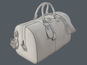 Ophidia GG Brown medium travel duffle bag Modelo 3D
