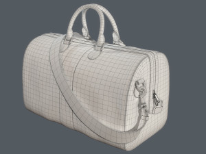 Ophidia GG Brown medium travel duffle bag Modelo 3D