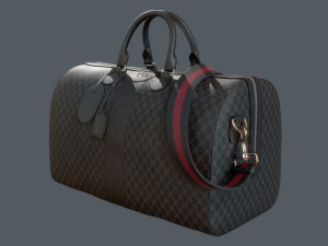 Ophidia GG Black medium travel duffle bag 3D-Modell