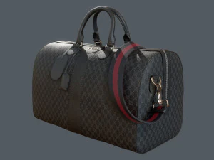 Ophidia GG Black medium travel duffle bag 3D Model