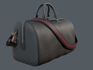 Ophidia GG Black medium travel duffle bag 3D-Modell