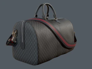 Ophidia GG Black medium travel duffle bag 3D Model
