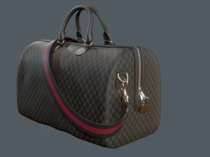 Ophidia GG Black medium travel duffle bag 3D Model
