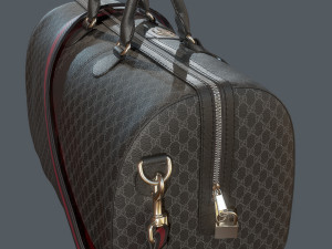 Ophidia GG Black medium travel duffle bag 3D-Modell