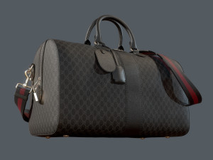 Ophidia GG Black medium travel duffle bag 3D-Modell