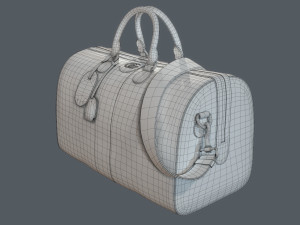 Ophidia GG Black medium travel duffle bag 3D-Modell
