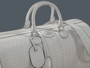 Ophidia GG Black medium travel duffle bag 3D Model