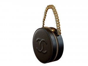 Bag Round Earth Big Logo Black 3D Model