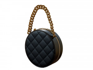 Bag Round Earth Big Logo Black 3D Model
