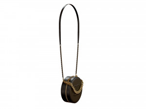 Bag Round Earth Big Logo Black 3D Model