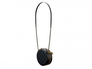 Bag Round Earth Big Logo Black 3D Model