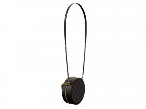 Bag Round Earth Big Logo Black 3D Model