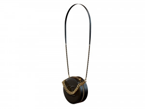 Bag Round Earth Big Logo Black 3D Model