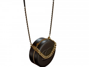 Bag Round Earth Big Logo Black 3D Model