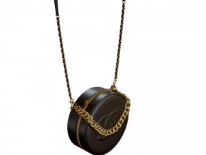Bag Round Earth Big Logo Black 3D Model