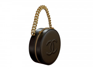 Bag Round Earth Big Logo Black 3D Model