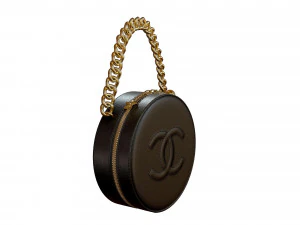 Bag Round Earth Big Logo Black 3D Model