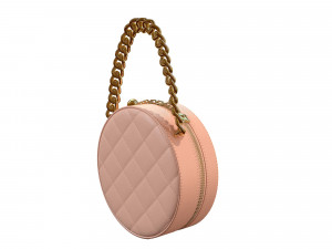 Bag Round Earth Big Logo Cream Model 3D