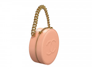 Bag Round Earth Big Logo Cream Model 3D