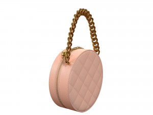 Bag Round Earth Big Logo Cream Model 3D