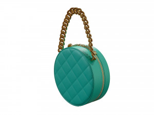 Bag Round Earth Big Logo Green 3D 모델