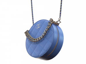 Bag Round Earth Big Logo Blue 3D Model