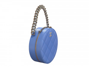 Bag Round Earth Big Logo Blue 3D Model