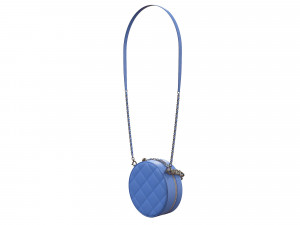 Bag Round Earth Big Logo Blue 3D Model