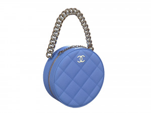 Bag Round Earth Big Logo Blue 3D Model