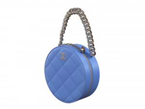 Bag Round Earth Big Logo Blue 3D Model