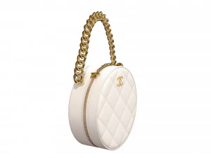 Bag Round Earth Big Logo White 3D Model