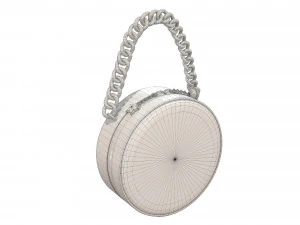 Bag Round Earth Big Logo White 3D Model