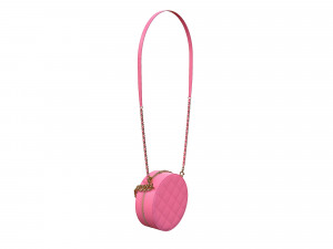 Bag Round Earth Big Logo Pink 3Dモデル