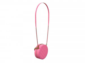 Bag Round Earth Big Logo Pink 3D Model