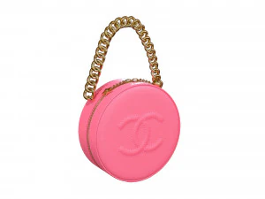 Bag Round Earth Big Logo Pink 3D Model