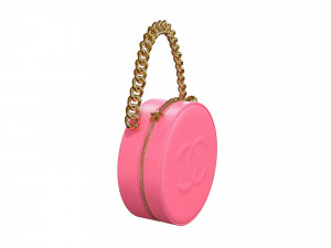 Bag Round Earth Big Logo Pink 3Dモデル