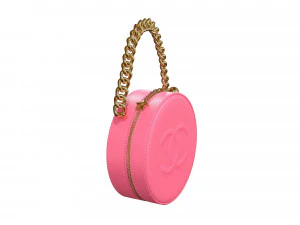 Bag Round Earth Big Logo Pink 3D Model