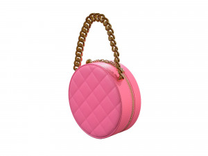 Bag Round Earth Big Logo Pink 3Dモデル