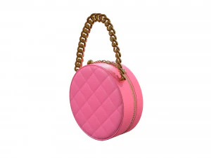 Bag Round Earth Big Logo Pink 3D Model