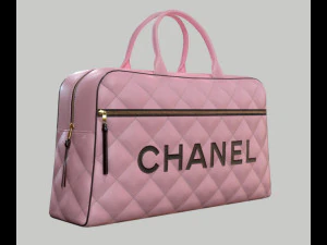 Vintage Logo Leather Handbag 3D Model