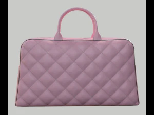 Vintage Logo Leather Handbag 3D Model