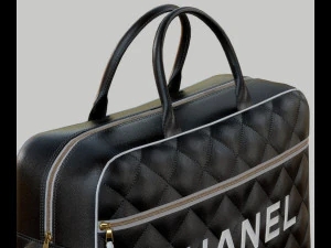 Vintage Logo Leather Handbag 3D Model