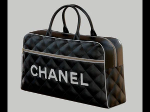 Vintage Logo Leather Handbag 3D Model