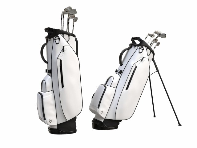 Golf Bag Vessel Player IV Pro White 3D Модель .c4d .max .obj .3ds .fbx .stl .blend 