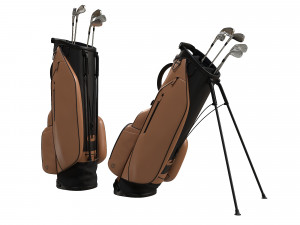 Golf Bag Vessel Player IV Pro Brown 3D Model