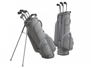 Golf Bag Vessel Player IV Pro Brown 3D Model